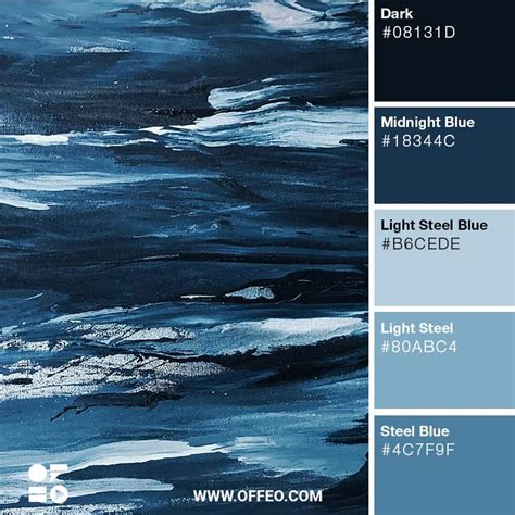 20 Stunning Blue Color Palette Shades Of Blue Offeo