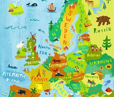 Map Of Europe For Kids
