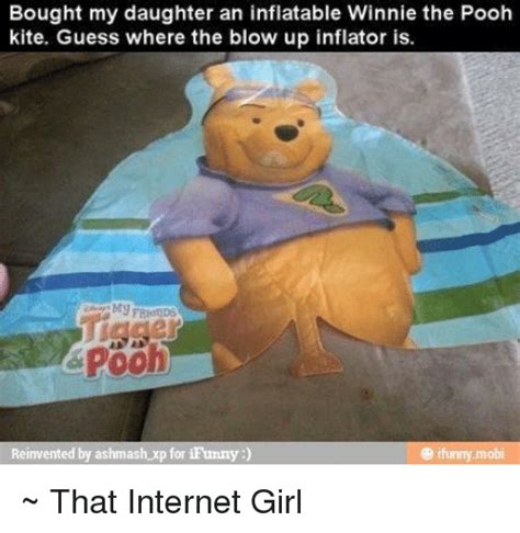 Bought My Daughter An Inflatable Winnie The Pooh Kite Guess Where The Blow Up Inflator Is Pooh