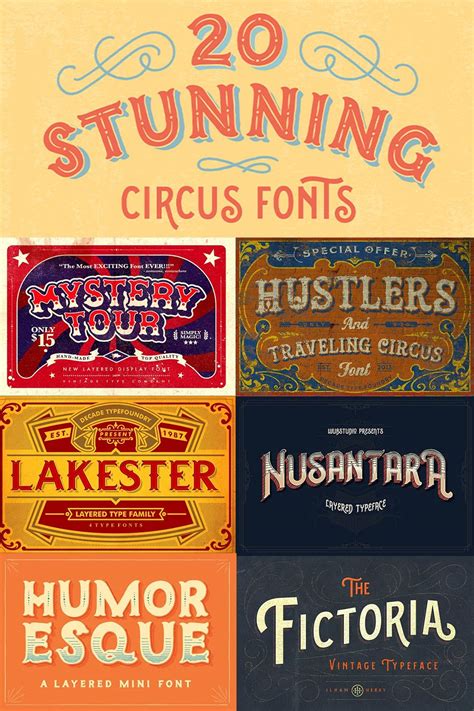 20 Stunning Circus Fonts To Design Labels Signs And Cards Artofit