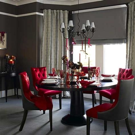 This Elegant Red Velvet Dining Room Furniture Is Luxurious