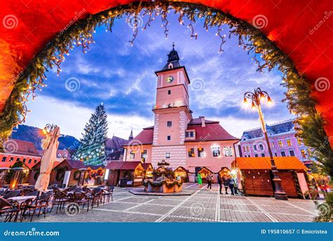 Brasov Christmas Market In Transylvania Romania Stock Image Image