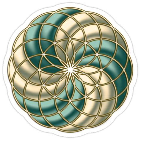 Seed Of Life Tube Torus Sacred Geometry Stickers By Nitty Gritty