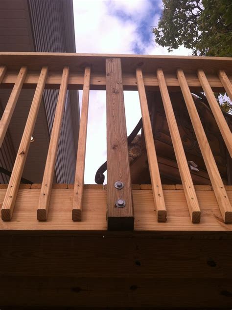 Dont Want This Look Building A Deck Wood Deck Railing Diy Deck