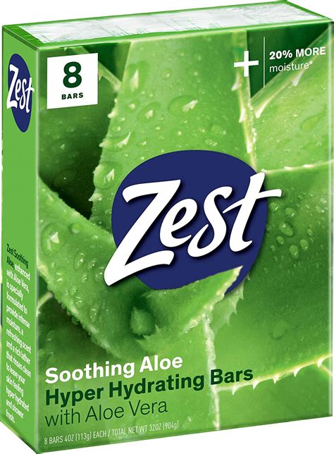 Zest Fresh Aloe Refreshing Bar Soap 4 Oz 8 Count Uk Beauty