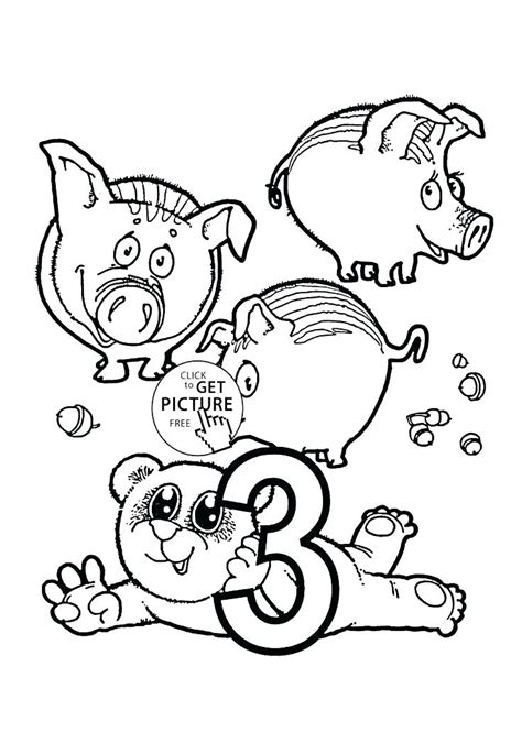 Our free number coloring pages have engaging pictures for each number that children can count and color at the same time. Number 3 Coloring Page at GetColorings.com | Free ...