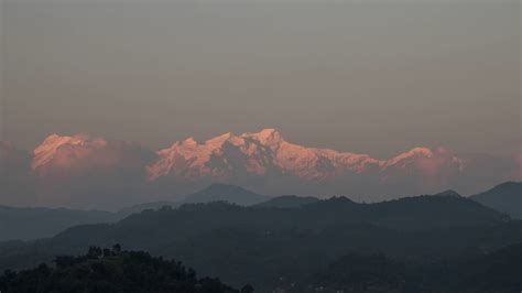 Pokhara Nepal Himalaya Mountain Sunset Time Lapse Stock Video Footage