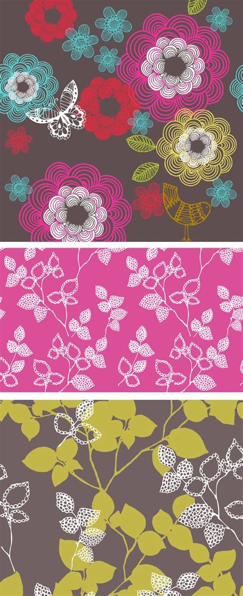Suki Floral Collection Surface Pattern By Wendy Kendall Designs