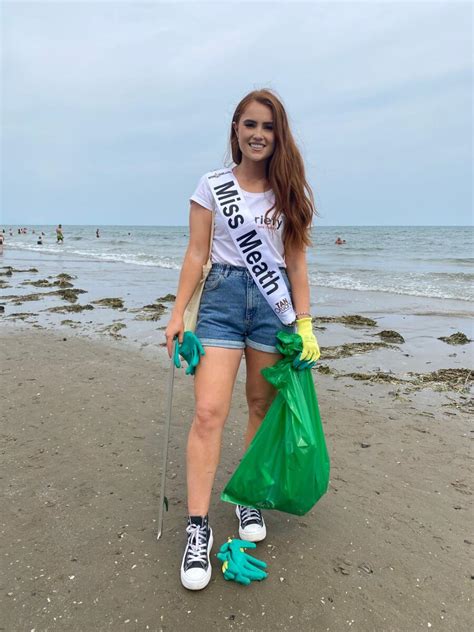 local miss ireland finalists take part in beach clean up meath chronicle
