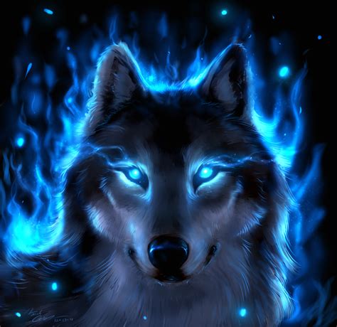 47 Fire And Ice Wolf Wallpaper On Wallpapersafari