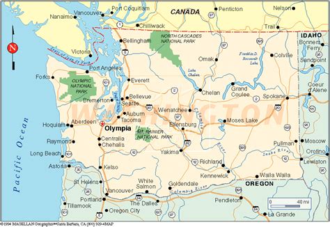 Map Of Washington State With Towns And Cities London Top Attractions Map