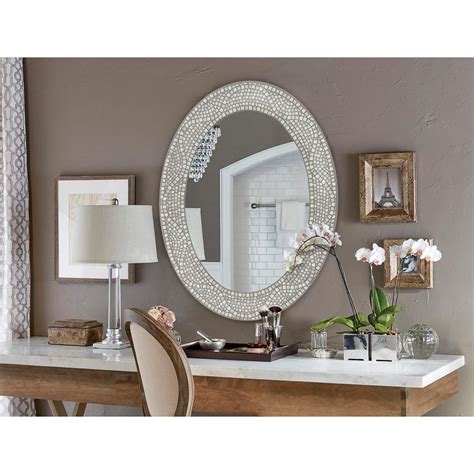 You require to evaluate the size of your bathroom, a style that you wish to achieve and in the event you if you wish to to add extra lighting before you buy own. Oval Mirror Bedroom Bathroom Vanity Opal Tile he Mosaic ...