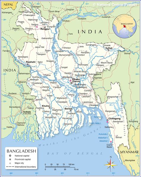 Political Map Of Bangladesh Nations Online Project