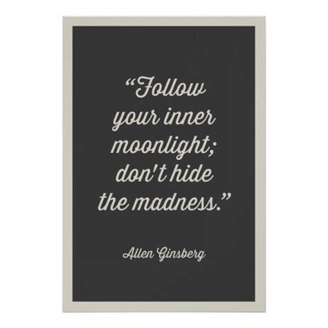 Follow You Inner Moonlight Poster Gray Zazzle Inspirational