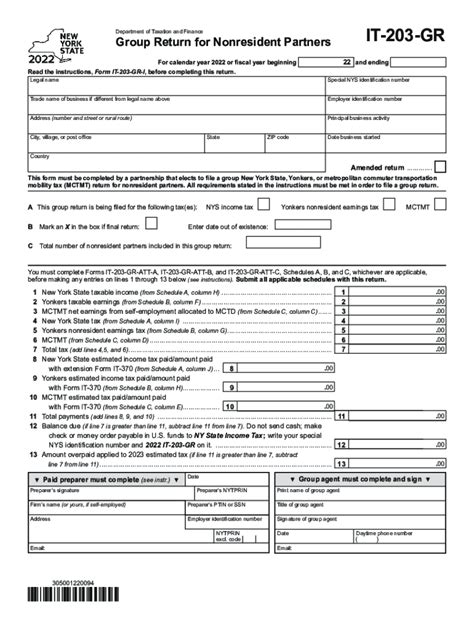It 203 Gr 2022 2023 Form Fill Out And Sign Printable Pdf Template
