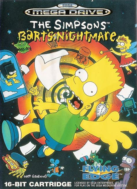 The Simpsons Barts Nightmare For Genesis 1993 Mobygames