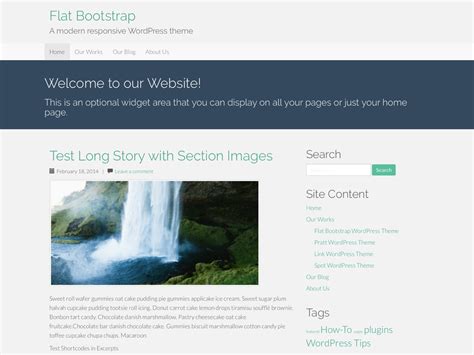 Flat Bootstrap Free Wordpress Theme Free Wordpress Themes