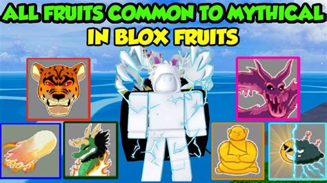 Noob With All Physical Fruits Common To Mythical In Blox Fruits Youtube