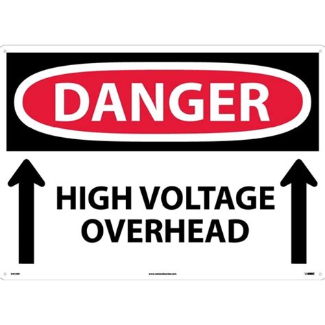 Large Format Danger High Voltage Overhead Sign D472rd