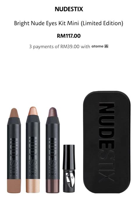 Nudestix Bright Nude Eyes Kit Mini Limited Edition Beauty