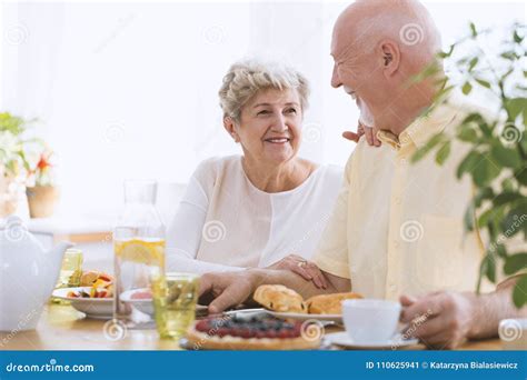 Smiling Senior Woman And Husband Stock Image Image Of Mature Husband