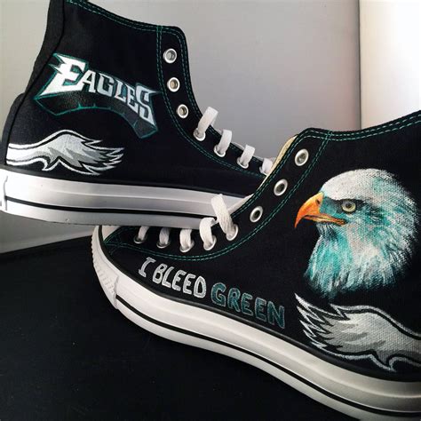 Philadelphia Eagles Converse Kids And Adults Versions Custom Shoes