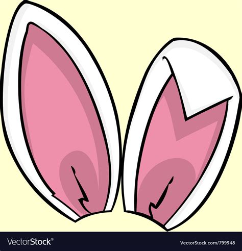 Pink Bunny Ears Royalty Free Vector Image Vectorstock