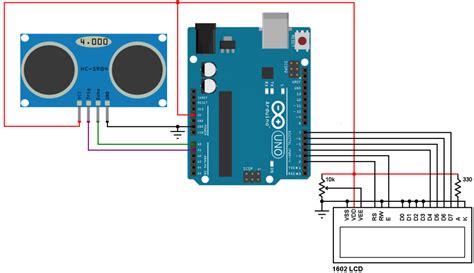 Arduino With Hc Sr04 Ultrasonic Sensor Simple Circuit