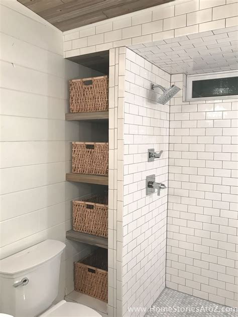 How To Build Bathroom Shelves Next To Shower Bathrooms Remodel Small