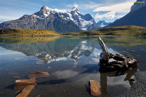 Tapety Zdjęcia Park Narodowy Torres Del Paine Chile Jezioro Pehoe