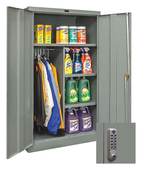Grainger Approved Commercial Storage Cabinet Dark Gray 66 In H X 36