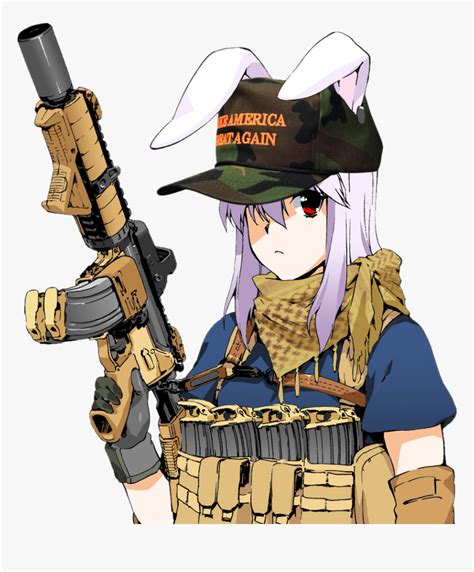 Maga Hat Tacticool Bunny G Anime Girl With Maga Hat Hd