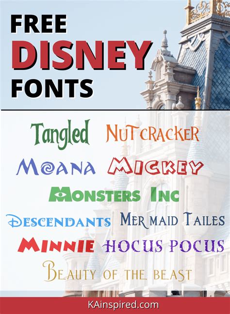 Free Disney Fonts For Cricut Kainspired