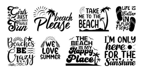 premium vector summer t shirt design bundle beach shirt vintage summer t shirt design collection