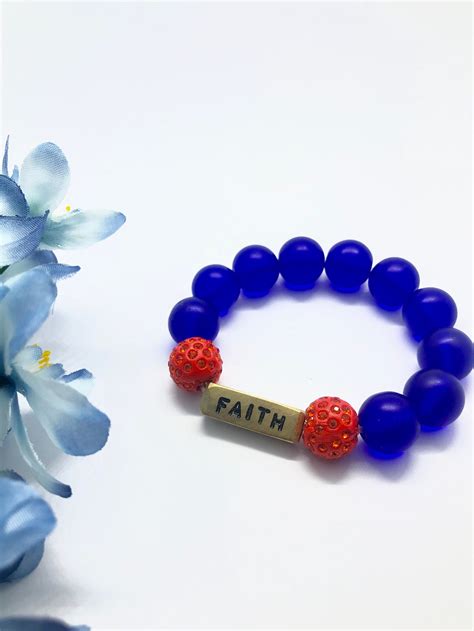 Inspirational Faith Bead Bracelet Motivational Bracelet Etsy Uk