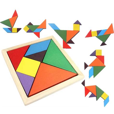 Wooden Tangram Jigsaw Puzzle Toy Wonder Gears 3d Puzzle