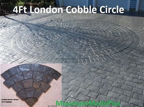 London Cobble 4ft Circle Stone Texture Decorative Concrete Cement Stamp
