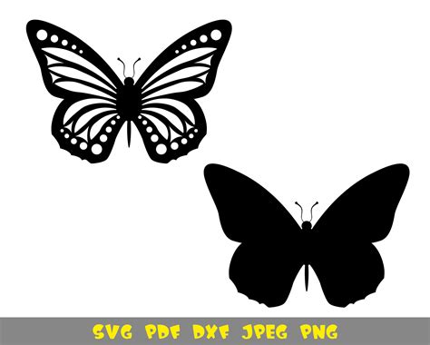Butterfly Silhouette Svg Png Dxf Pdf  Files Etsy In 2020