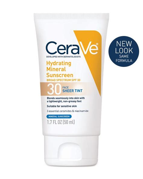 Hydrating Mineral Sunscreen Broad Spectrum Spf 30 For Face Sheer Tint