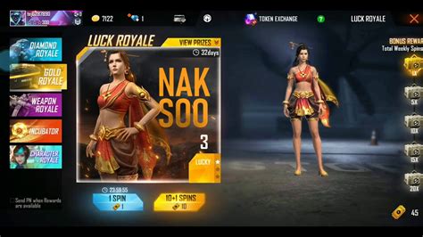 Free Fire New Luck Royale Open Youtube