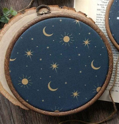 Celestial Pin Hoop Magical Pin Hoop Moons And Stars Etsy