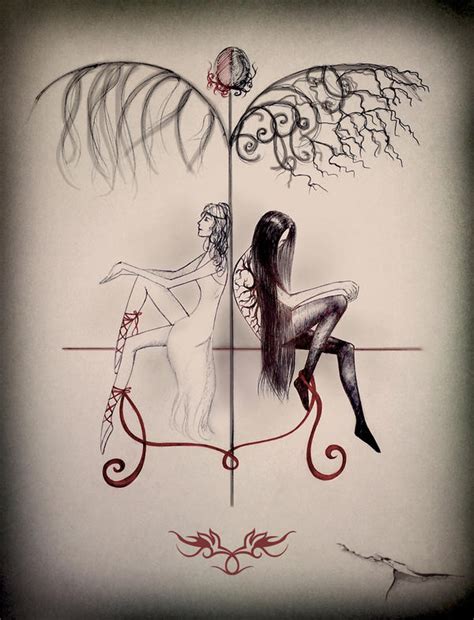 How about a lesson on good and evil in a nice simple tattoo form or style. Good vs Evil by myselfonly on DeviantArt