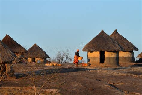 Houses And Villages In Zimbabwe Editorial Image Image Of Savannah