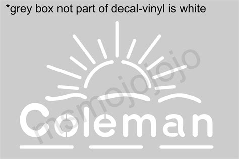Coleman Lantern Sunrise Logo Vinyl Decal Ebay