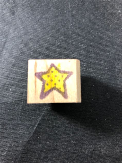 Tiny Star Rubber Stamp Used View All Photos Etsy