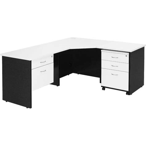 Corner Office Desks Logan Premium Corner Workstation White