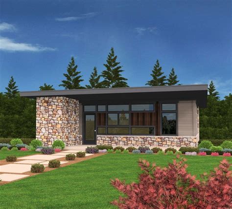 Exclusive Tiny Modern House Plan With Alternate Exter