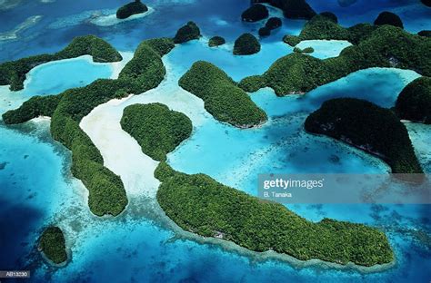 Micronesia Palau Rock Islands Seventy Islands Aerial View High Res
