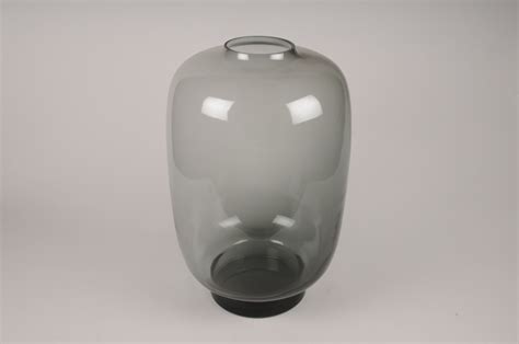 Grey Glass Vase D34cm H50cm