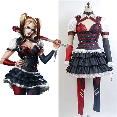 Costumes Harley Quinn Cosplay Costume Batman Arkham Knight Clothing Fancy Dress Halloween Women